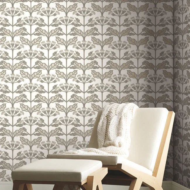 York Designer Series Tracery Blooms White Wallpaper | Wallpaper Twins York Designer Series Tracery Blooms White Wallpaper - SKU AC9114
