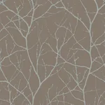 York Designer Series Trees Silhouette Mocha & Silver Wallpaper - SKU MD7121