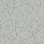 York Designer Series Trees Silhouette Smokey Blue & Silver Wallpaper - SKU MD7123