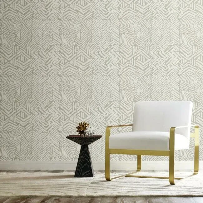 York Designer Series Tribal Print Tan Wallpaper - SKU HC7548