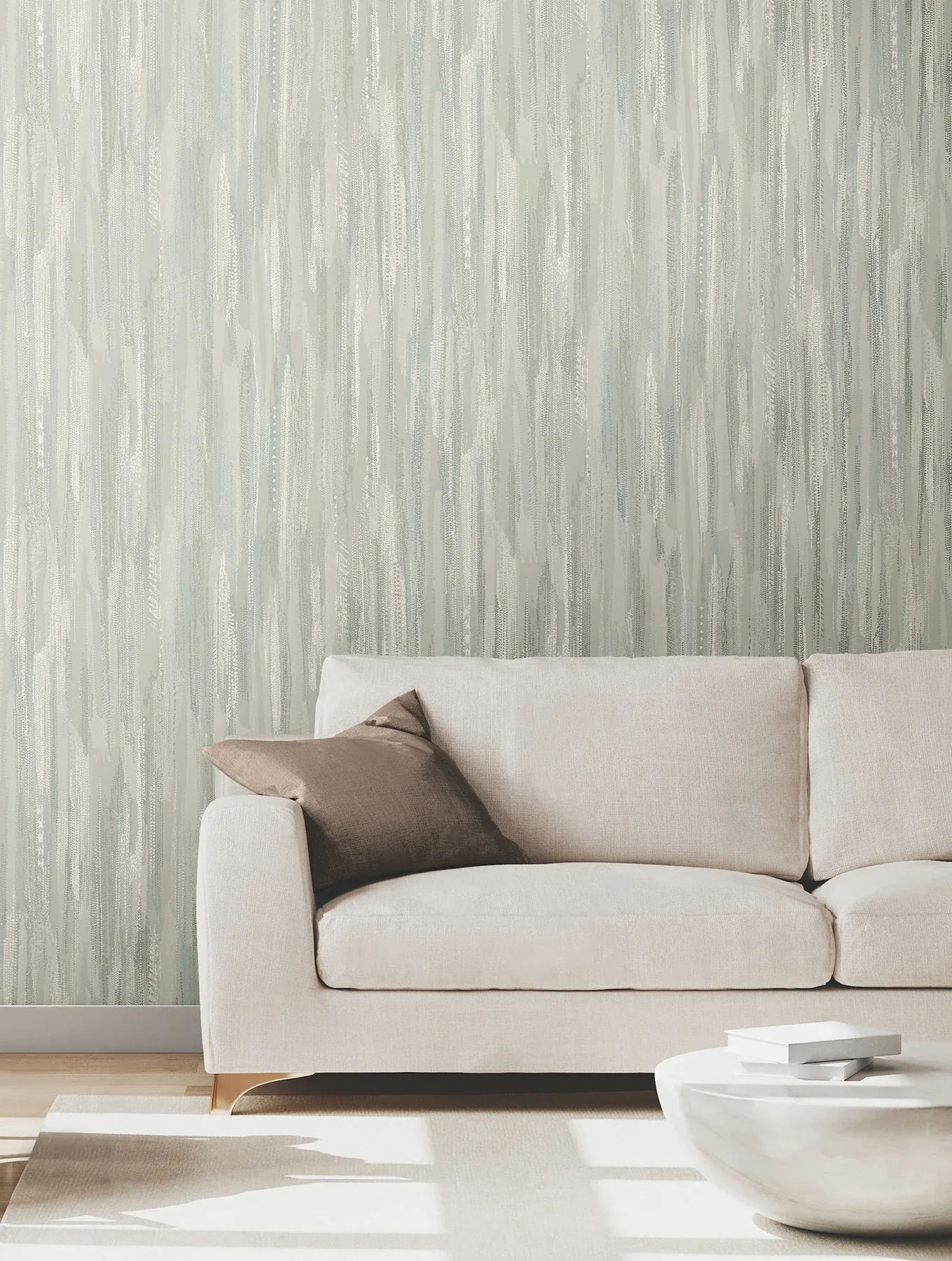 York Designer Series Tribeca Aqua Texture Stripe Wallpaper - SKU VR1526