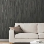 York Designer Series Tribeca Charcoal Texture Stripe Wallpaper - SKU VR1523
