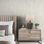 York Designer Series Tribeca Dove Texture Stripe Wallpaper - SKU VR1525