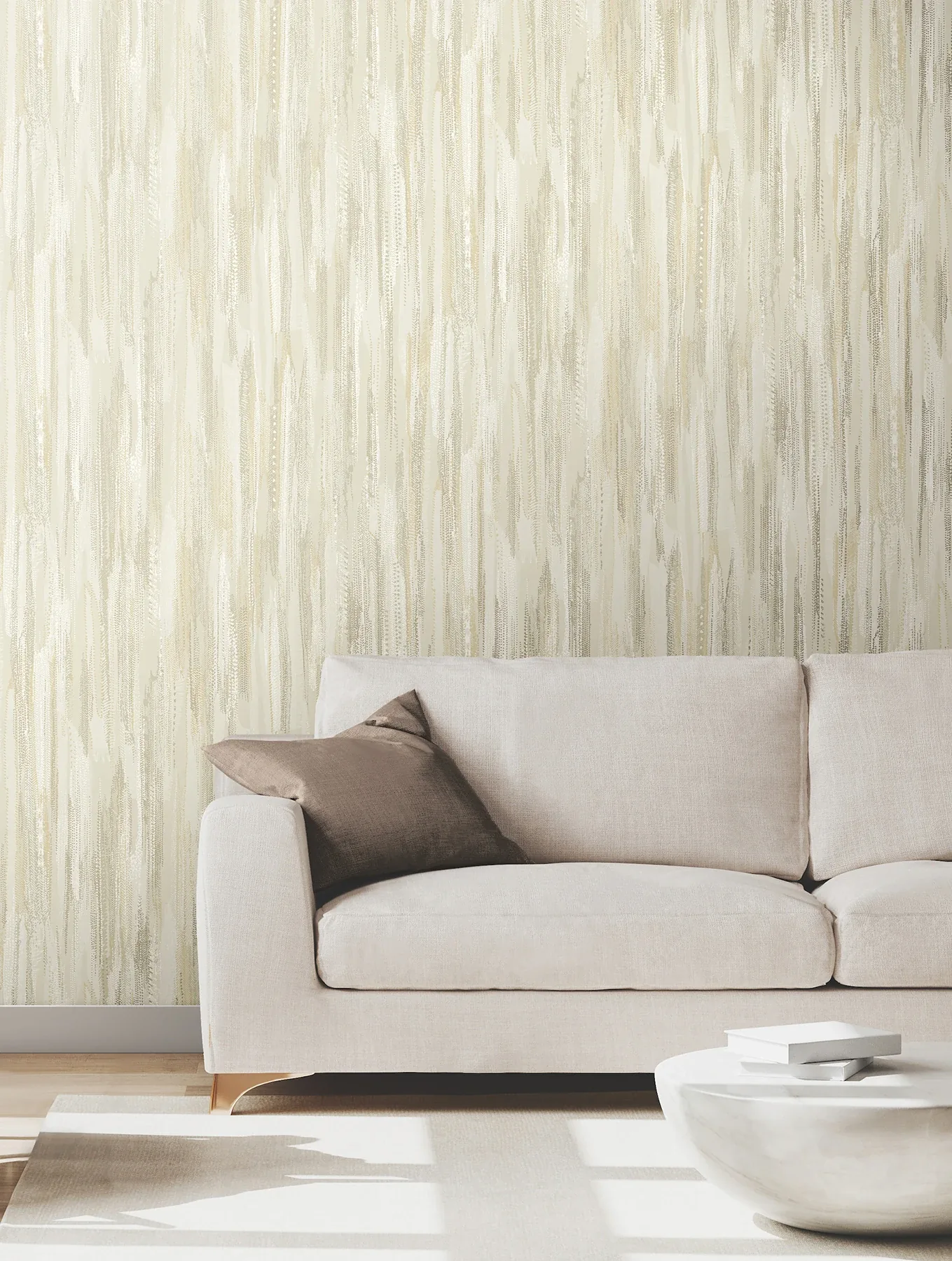 York Designer Series Tribeca Gold Texture Stripe Wallpaper - SKU VR1527