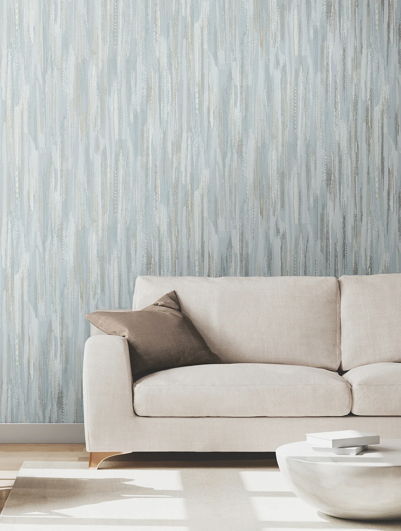 York Designer Series Tribeca Light Blue Texture Stripe Wallpaper | Wallpaper Twins York Designer Series Tribeca Light Blue Texture Stripe Wallpaper - SKU VR1524