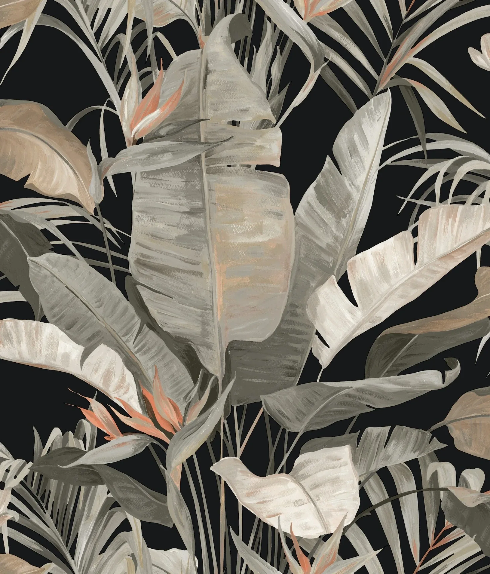 York Designer Series Tropical Black Cabana Wallpaper - SKU NT6135