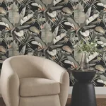 York Designer Series Tropical Black Cabana Wallpaper | Wallpaper Twins York Designer Series Tropical Black Cabana Wallpaper - SKU NT6135