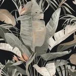York Designer Series Tropical Cabana Black Peel & Stick Wallpaper - SKU PSW1614RL