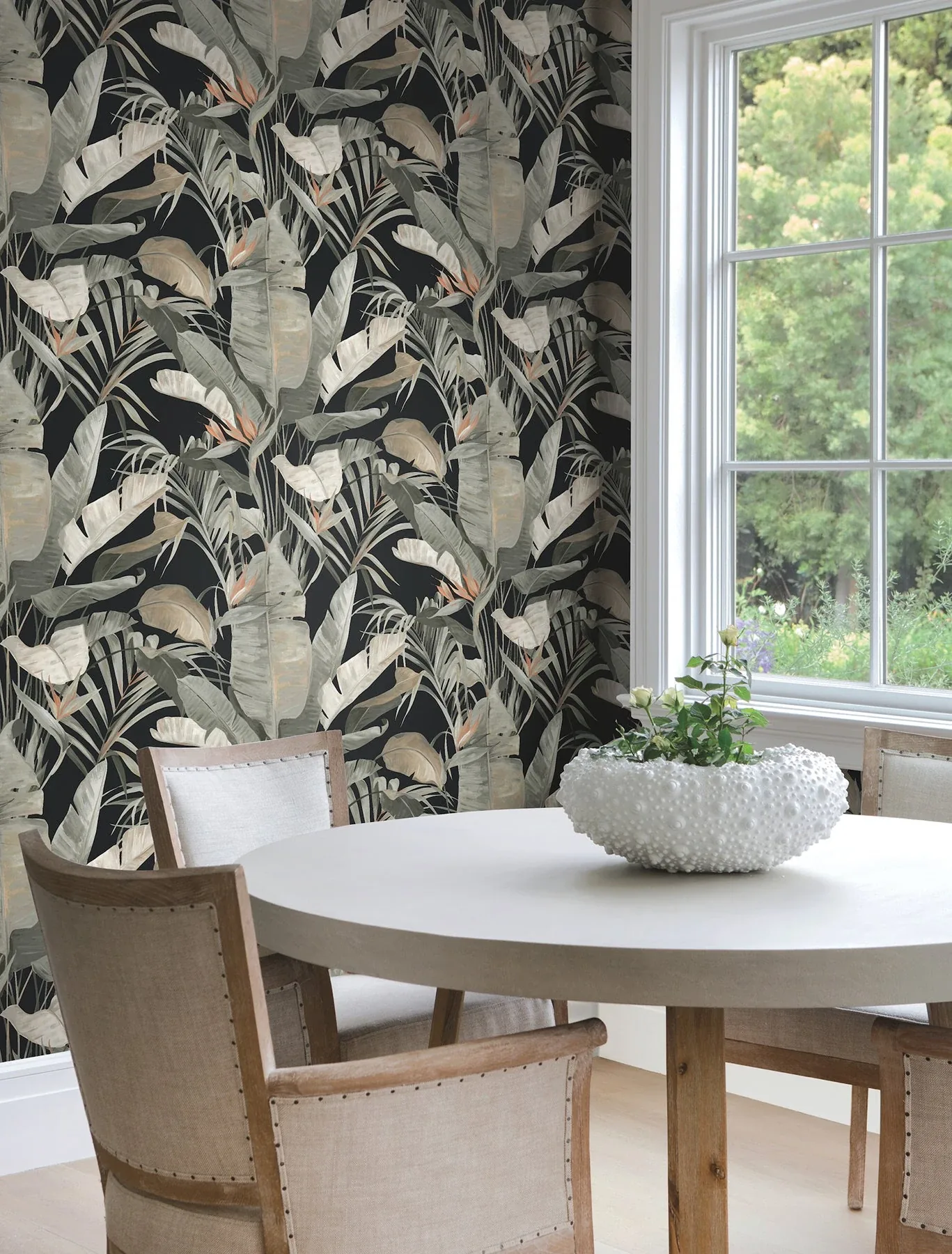 York Designer Series Tropical Cabana Black Peel & Stick Wallpaper - SKU PSW1614RL