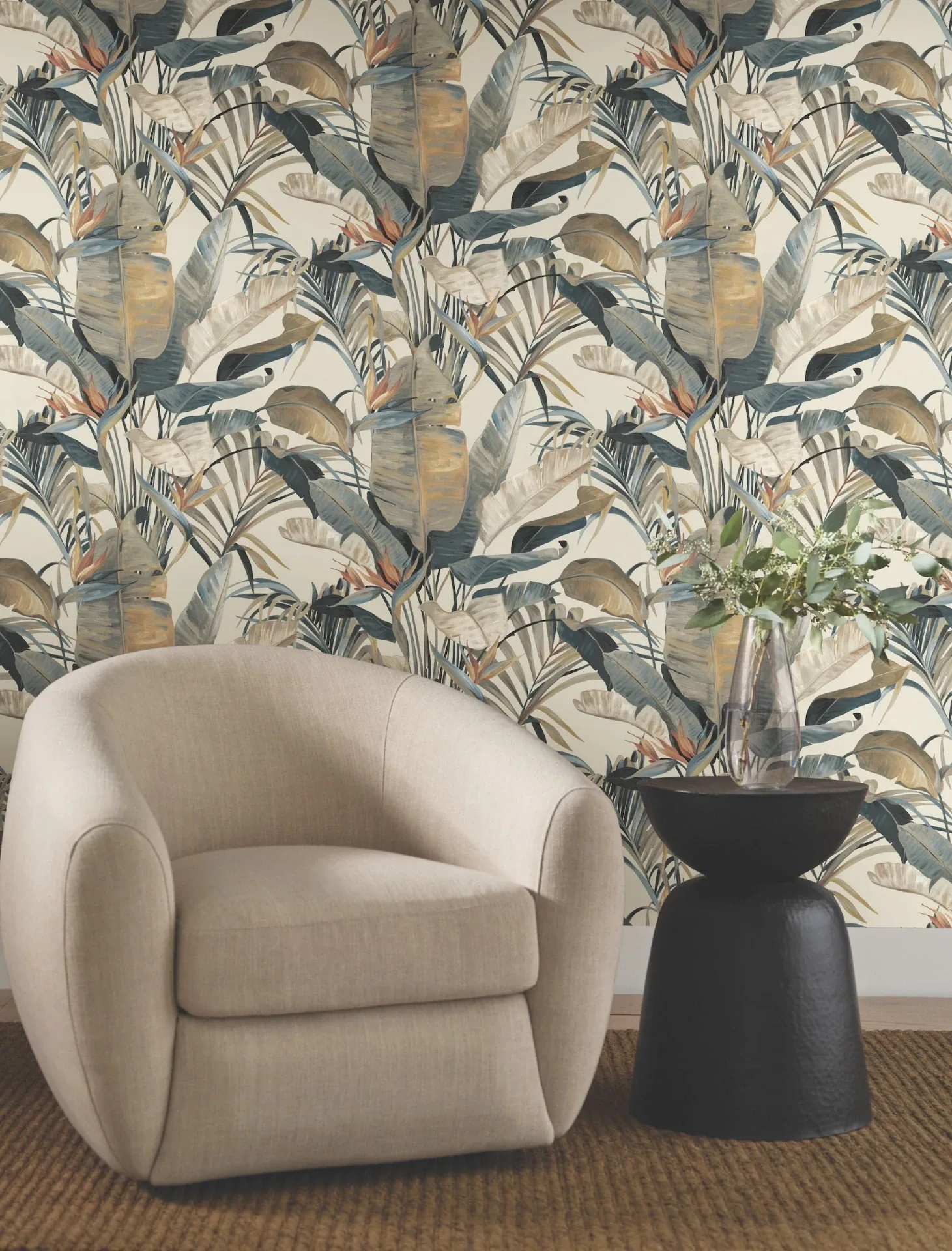 York Designer Series Tropical Plush Neutral Cabana Wallpaper | Wallpaper Twins York Designer Series Tropical Plush Neutral Cabana Wallpaper - SKU NT6133