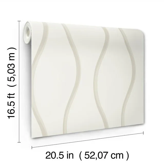 York Designer Series Unfurl White Wallpaper - SKU DT5114