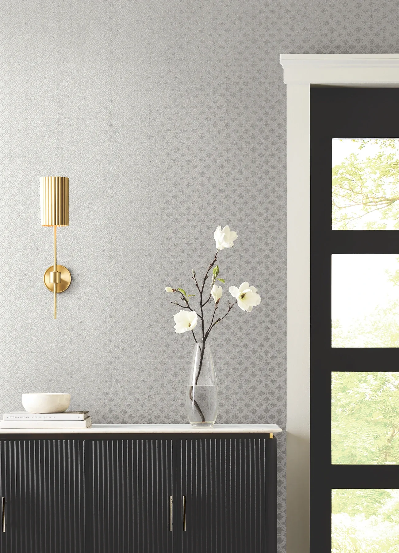 York Designer Series Uptown Glam White Wallpaper | Wallpaper Twins York Designer Series Uptown Glam White Wallpaper - SKU DF3339