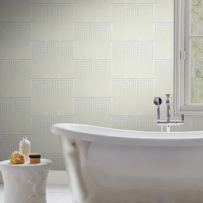 York Designer Series Vanishing Dusty Blue & Silver Wallpaper | Wallpaper Twins York Designer Series Vanishing Dusty Blue & Silver Wallpaper - SKU DT5074