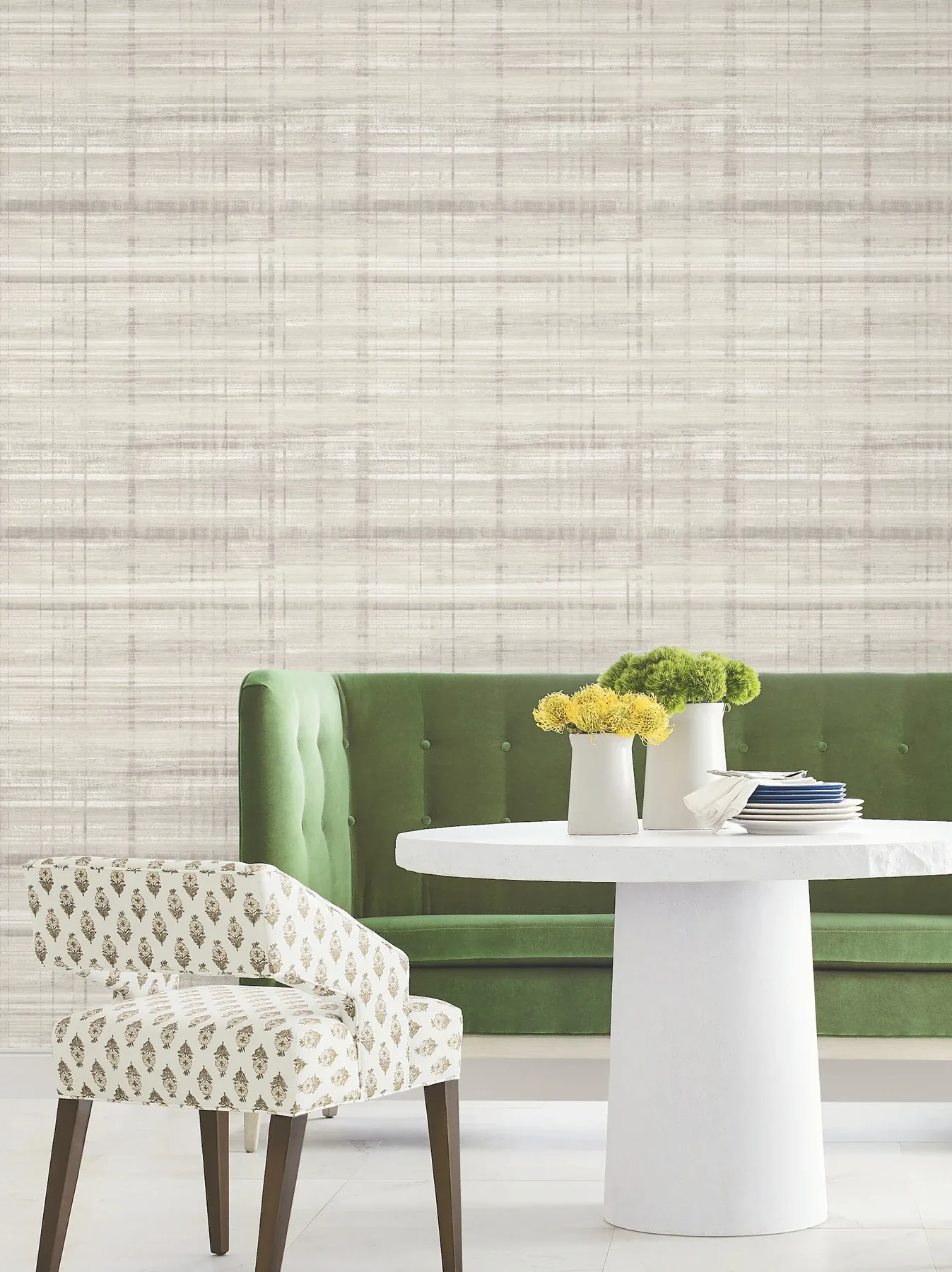 York Designer Series Vanishing Point Grey Striated Wallpaper - SKU LL3246