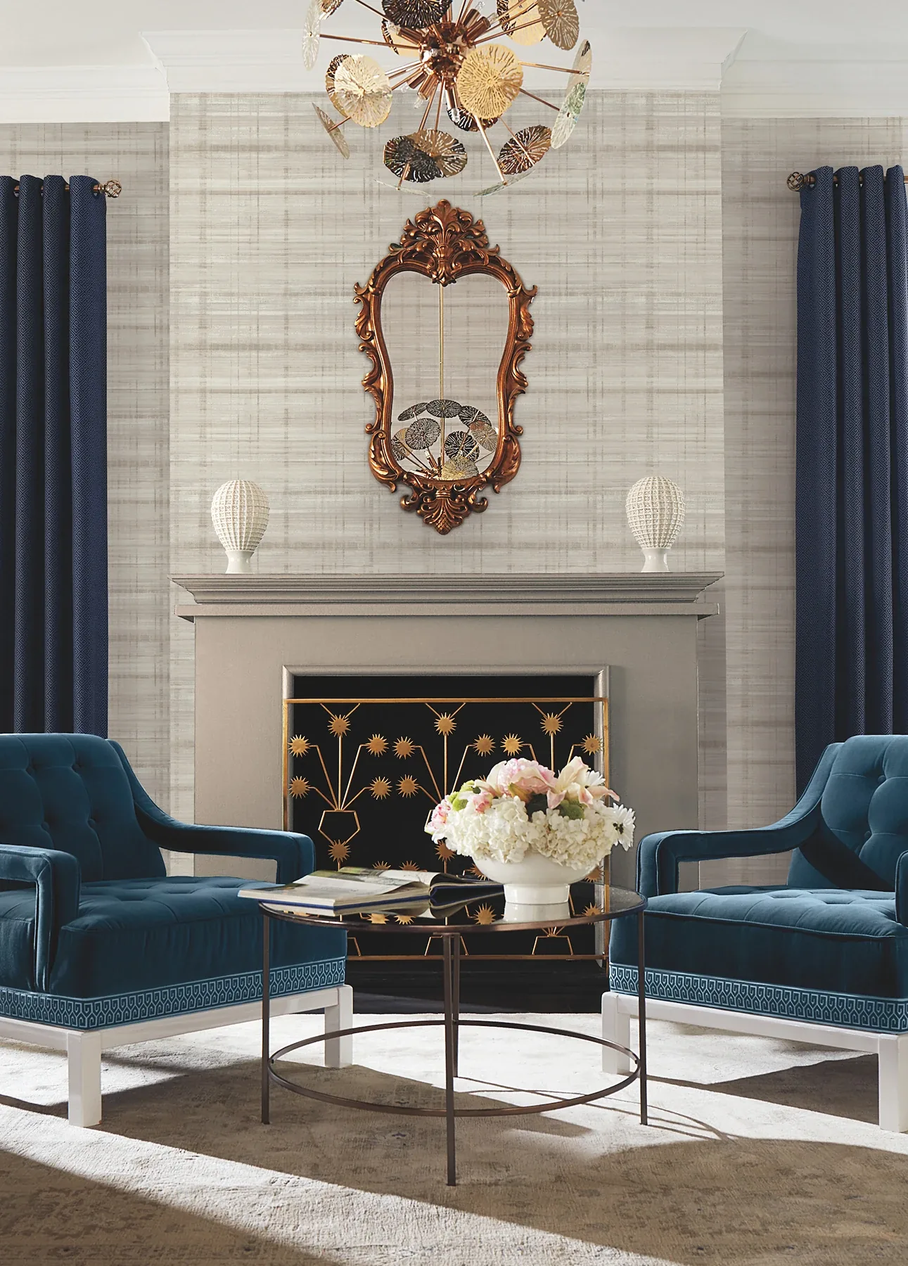 York Designer Series Vanishing Point Neutral Striated Wallpaper - SKU LL3247