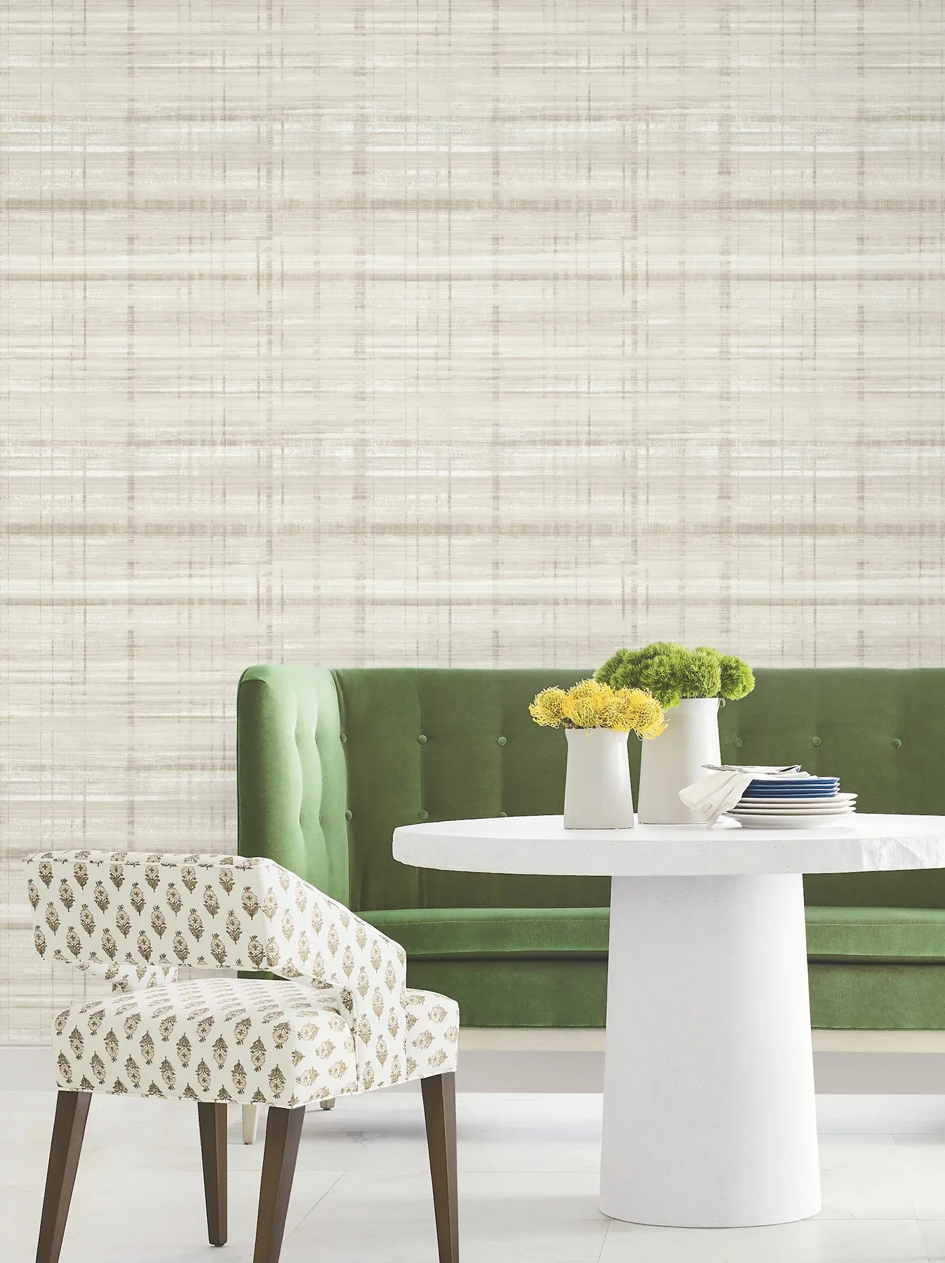 York Designer Series Vanishing Point Neutral Striated Wallpaper - SKU LL3247