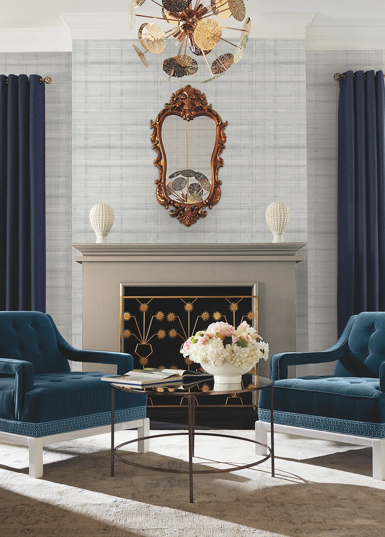 York Designer Series Vanishing Point Seafoam Striated Wallpaper | Wallpaper Twins York Designer Series Vanishing Point Seafoam Striated Wallpaper - SKU LL3244