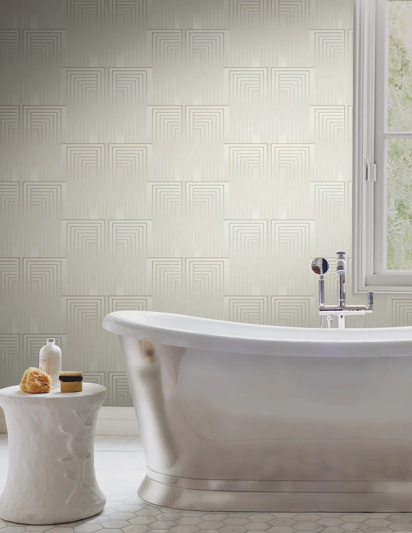 York Designer Series Vanishing Silver & Gold Peel & Stick Wallpaper - SKU PSW1608RL