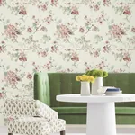 York Designer Series Veiled Garden Rose Floral Wallpaper | Wallpaper Twins York Designer Series Veiled Garden Rose Floral Wallpaper - SKU LL3230