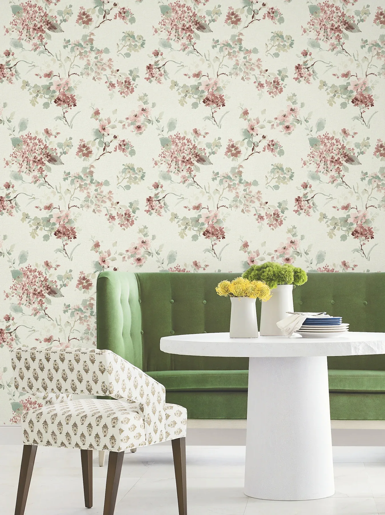 York Designer Series Veiled Garden Rose Floral Wallpaper | Wallpaper Twins York Designer Series Veiled Garden Rose Floral Wallpaper - SKU LL3230