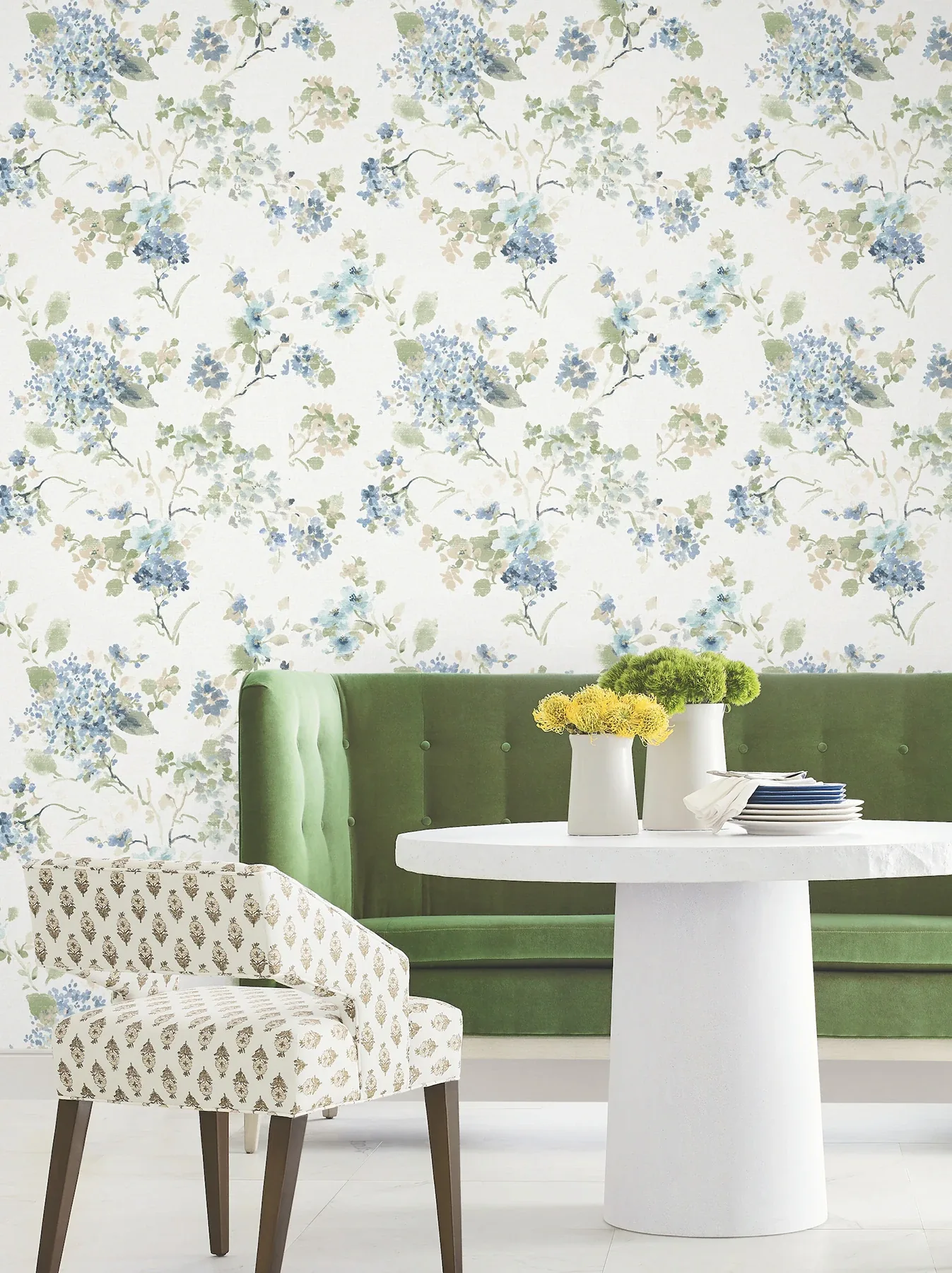 York Designer Series Veiled Garden Sky Blue Floral Wallpaper | Wallpaper Twins York Designer Series Veiled Garden Sky Blue Floral Wallpaper - SKU LL3229