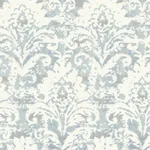 York Designer Series Velvet Crush Damask Blue & Pearl Wallpaper | Wallpaper Twins York Designer Series Velvet Crush Damask Blue & Pearl Wallpaper - SKU DF3335