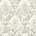 York Designer Series Velvet Crush Damask Soft Neutral & Pearl Wallpaper - SKU DF3333