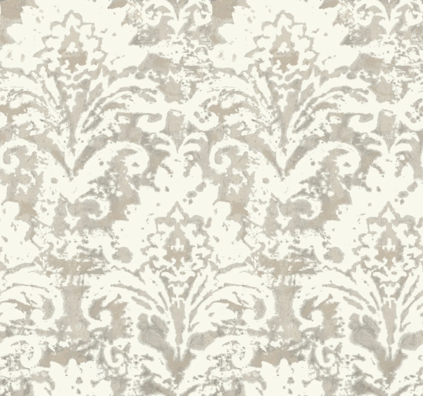 York Designer Series Velvet Crush Damask Soft Neutral & Pearl Wallpaper - SKU DF3333