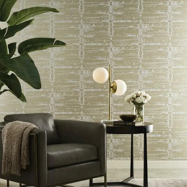 York Designer Series Velveteen Gold & Neutral Wallpaper - SKU CI2311