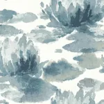 York Designer Series Water Lily Dark Blue Wallpaper | Wallpaper Twins York Designer Series Water Lily Dark Blue Wallpaper - SKU NA0527