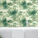 York Designer Series Water Lily Green Wallpaper | Wallpaper Twins York Designer Series Water Lily Green Wallpaper - SKU NA0526