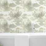York Designer Series Water Lily Grey Wallpaper | Wallpaper Twins York Designer Series Water Lily Grey Wallpaper - SKU NA0524