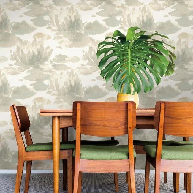 York Designer Series Water Lily Grey Wallpaper | Wallpaper Twins York Designer Series Water Lily Grey Wallpaper - SKU NA0524