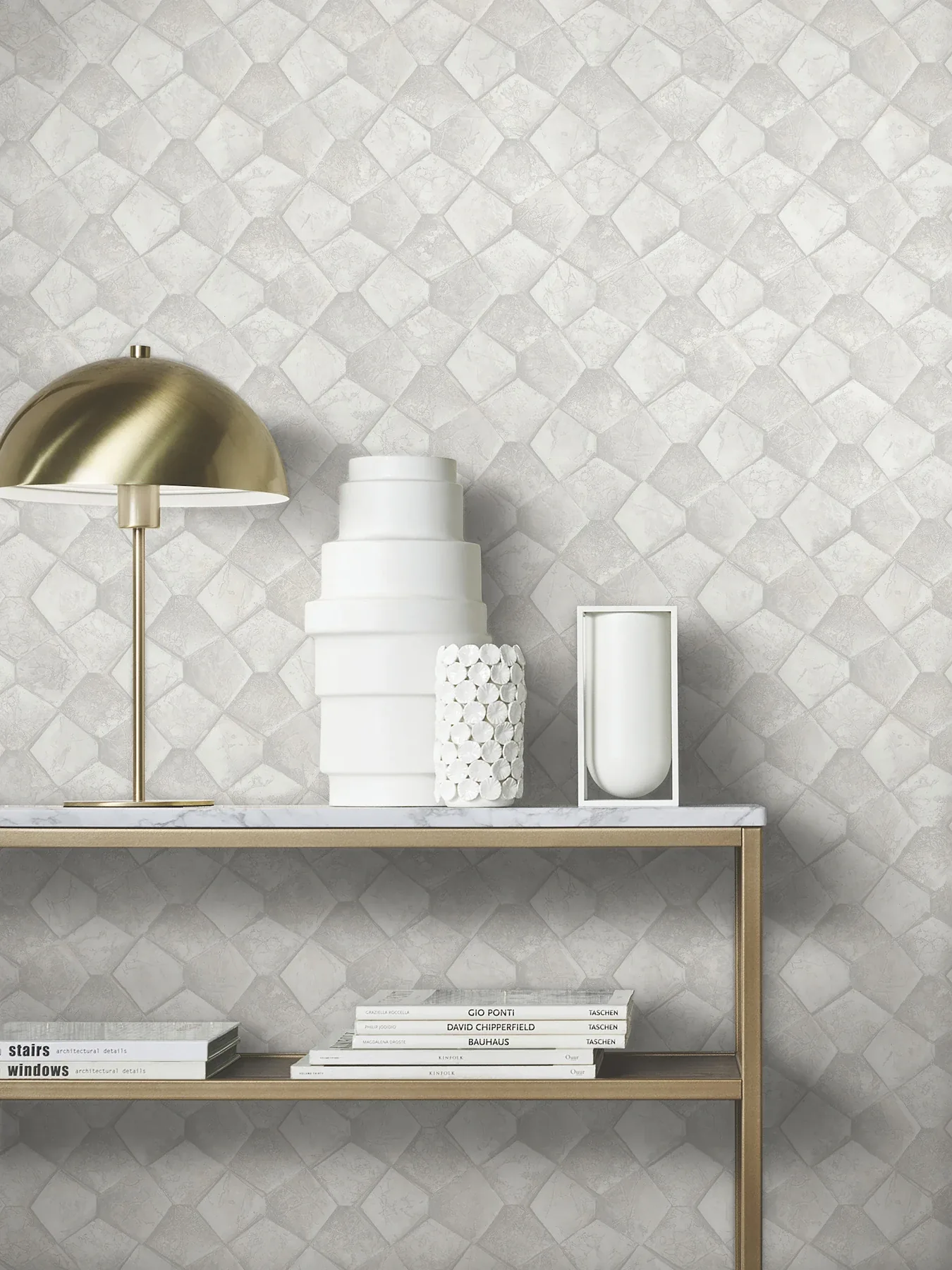 York Designer Series Waterford Dove Tiled Wallpaper - SKU MA34906