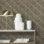 York Designer Series Waterford Gold Tiled Wallpaper - SKU MA34909