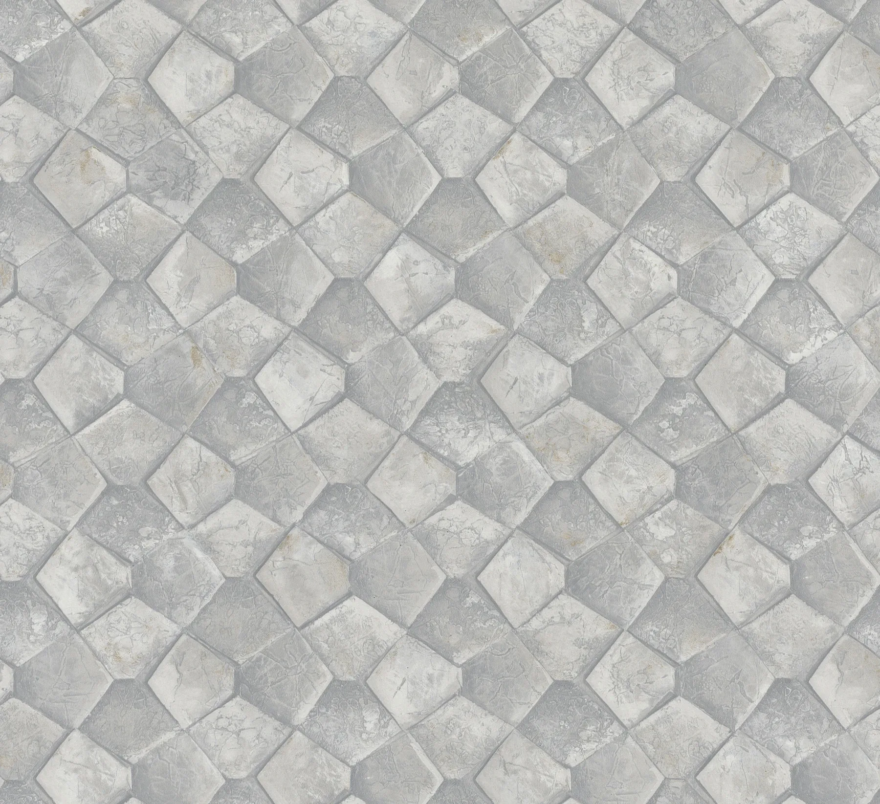 York Designer Series Waterford Grey Tiled Wallpaper - SKU MA34907