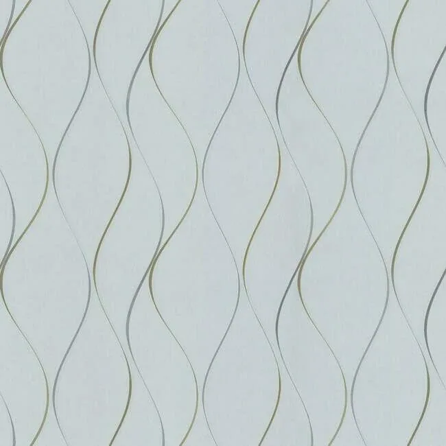 York Designer Series Wavy Stripe Light Blue Wallpaper - SKU DD3701