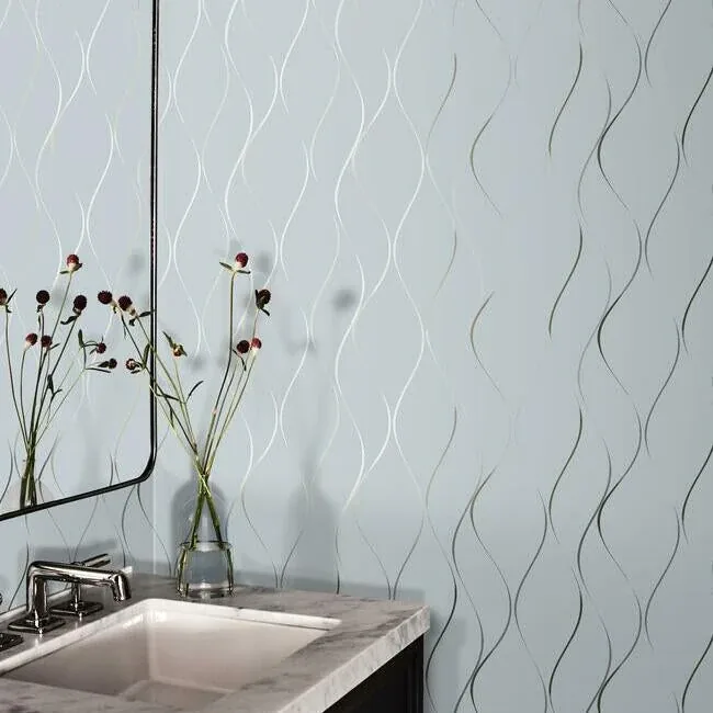 York Designer Series Wavy Stripe Light Blue Wallpaper | Wallpaper Twins York Designer Series Wavy Stripe Light Blue Wallpaper - SKU DD3701