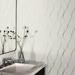 York Designer Series Wavy Stripe Off White & Silver Metallic Wallpaper | Wallpaper Twins York Designer Series Wavy Stripe Off White & Silver Metallic Wallpaper - SKU Y6201401