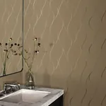York Designer Series Wavy Stripe Tan Metallic Wallpaper | Wallpaper Twins York Designer Series Wavy Stripe Tan Metallic Wallpaper - SKU Y6201406