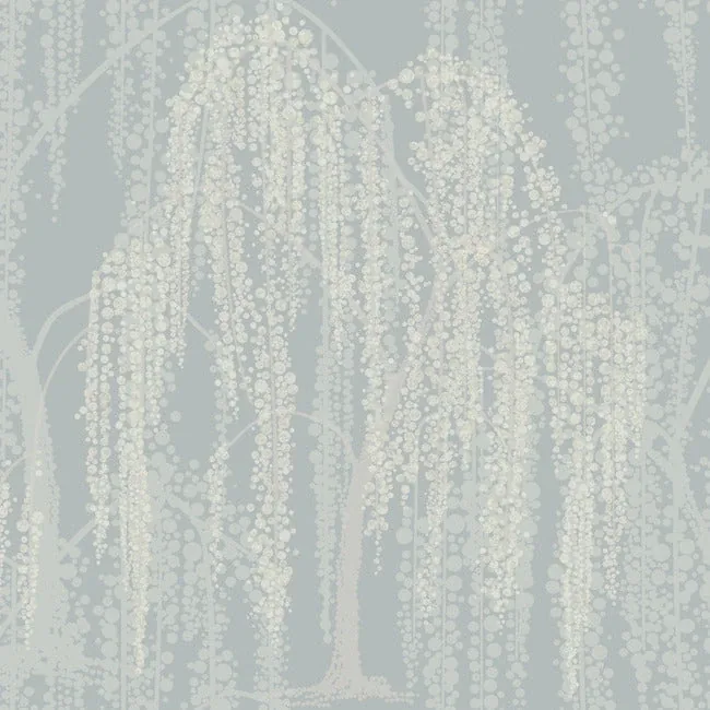 York Designer Series Willow Glow Smokey Blue Wallpaper - SKU DT5063