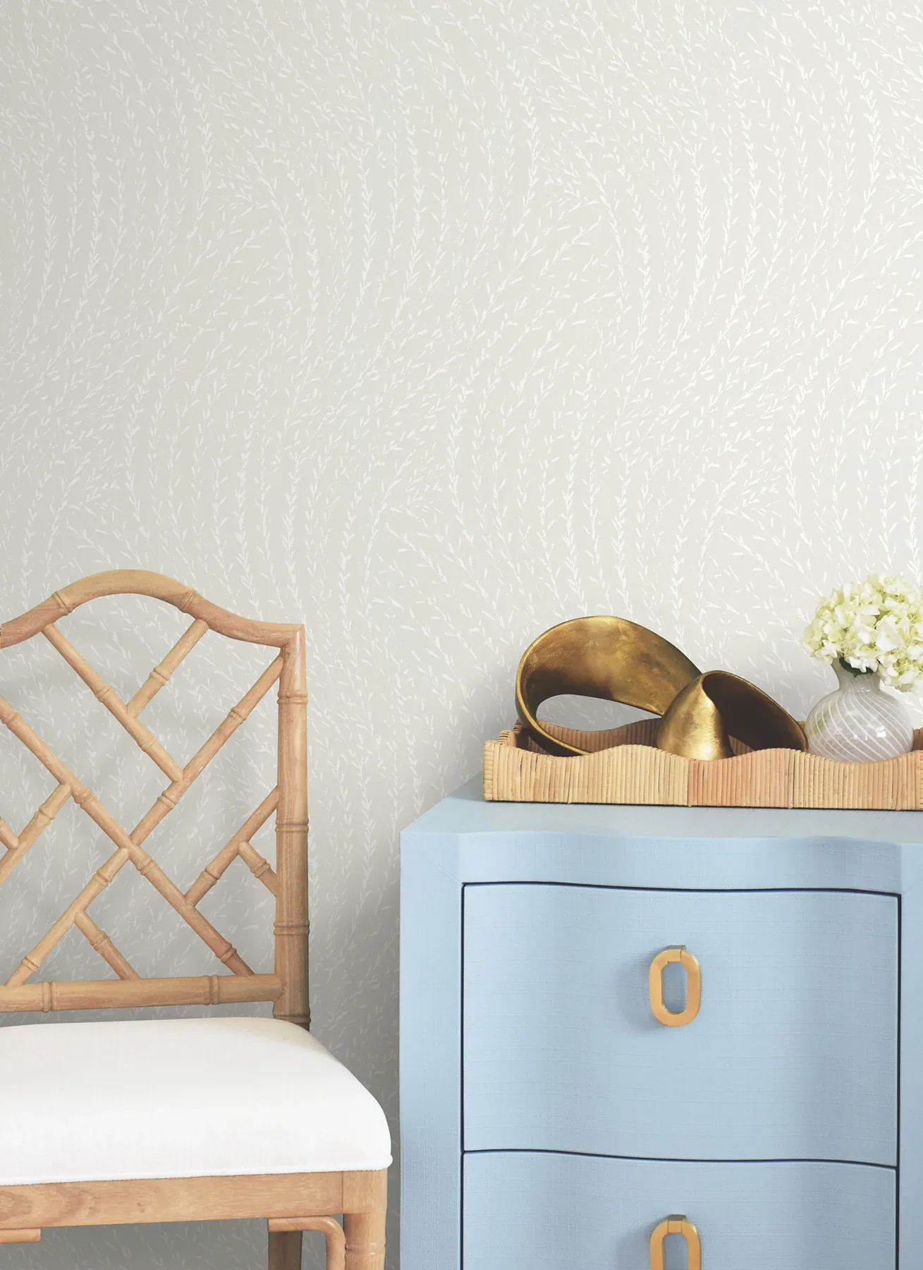 York Designer Series Willow Song Dove Botanical Wallpaper | Wallpaper Twins York Designer Series Willow Song Dove Botanical Wallpaper - SKU LL3222