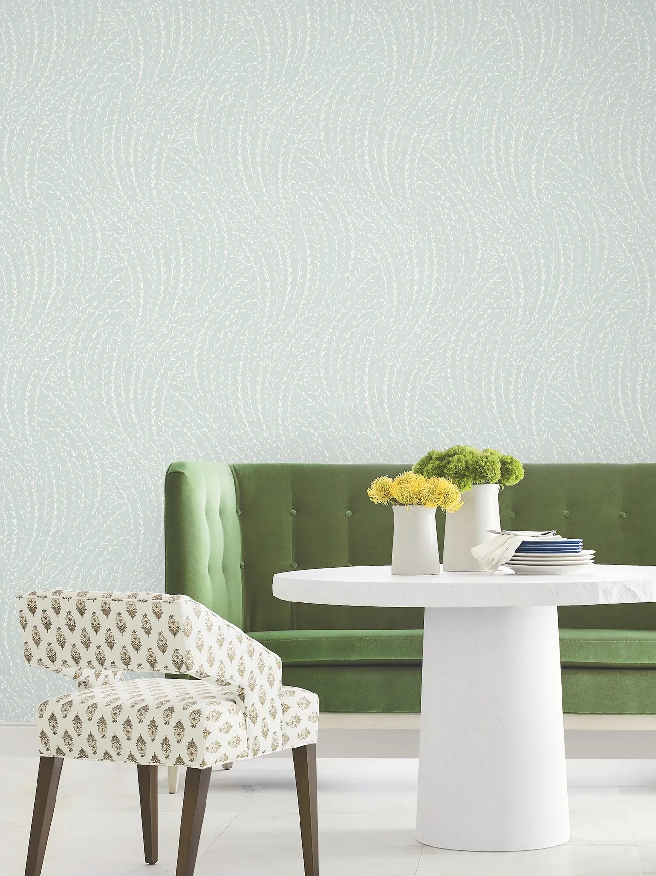 York Designer Series Willow Song Light Blue Botanical Wallpaper | Wallpaper Twins York Designer Series Willow Song Light Blue Botanical Wallpaper - SKU LL3220