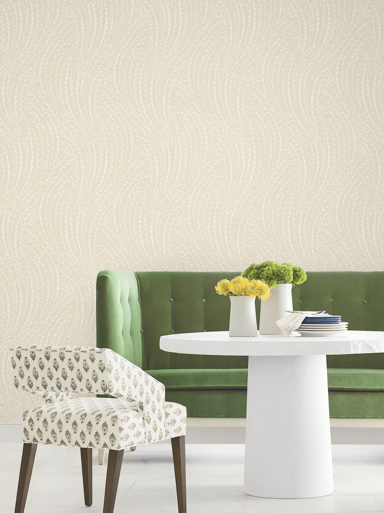 York Designer Series Willow Song Wheat Botanical Wallpaper | Wallpaper Twins York Designer Series Willow Song Wheat Botanical Wallpaper - SKU LL3219