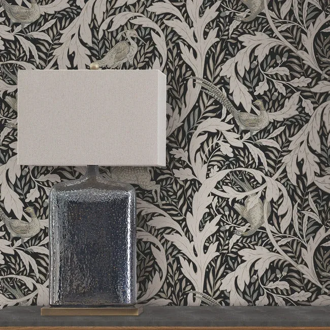 York Designer Series Woodland Tapestry Black Wallpaper - SKU AC9122