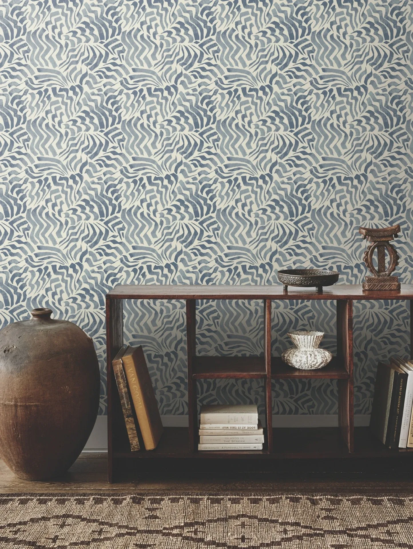 York Designer Series Zora Wave Denim Wallpaper - SKU LM5323
