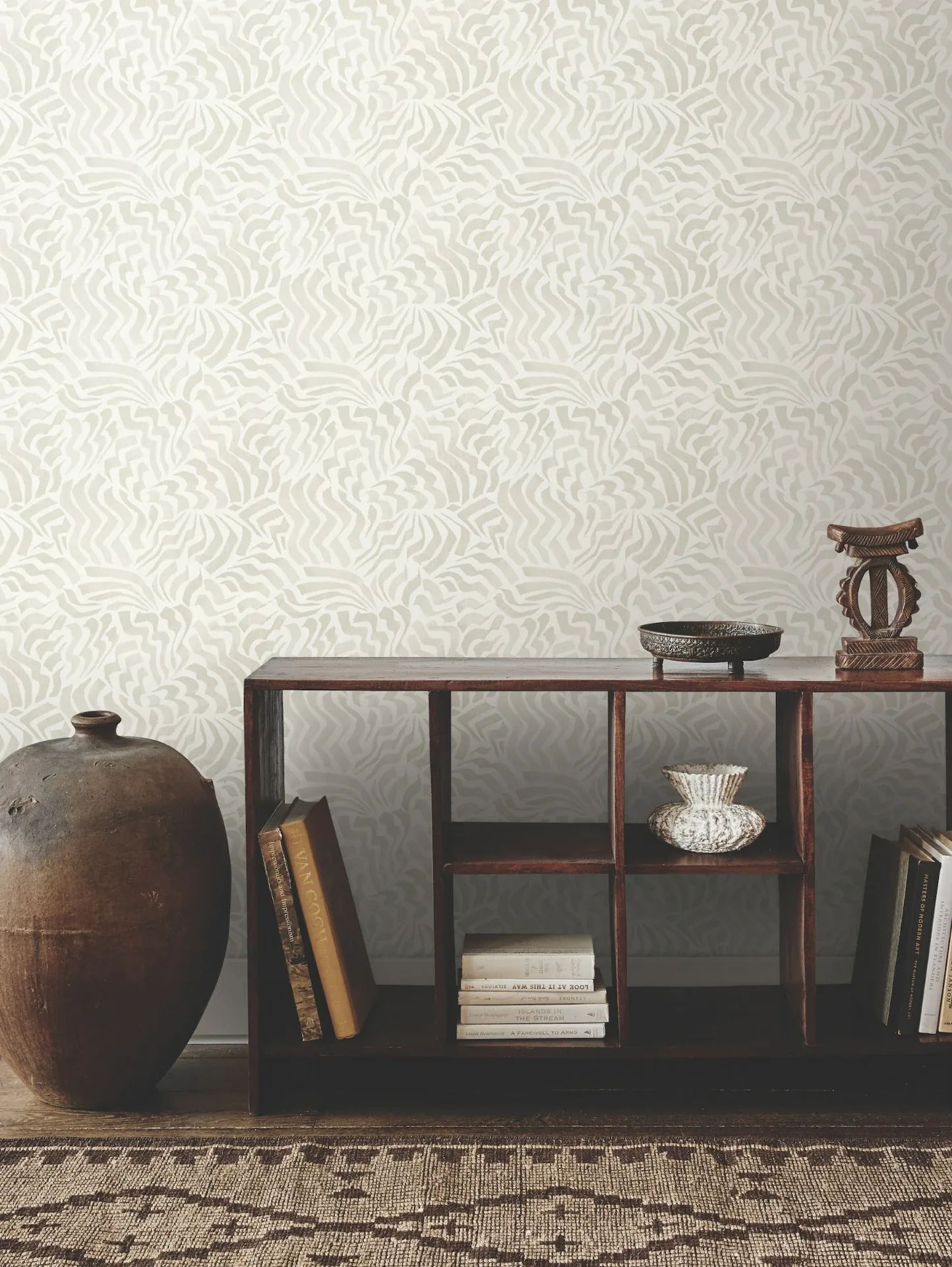 York Designer Series Zora Wave Light Grey Wallpaper - SKU LM5321