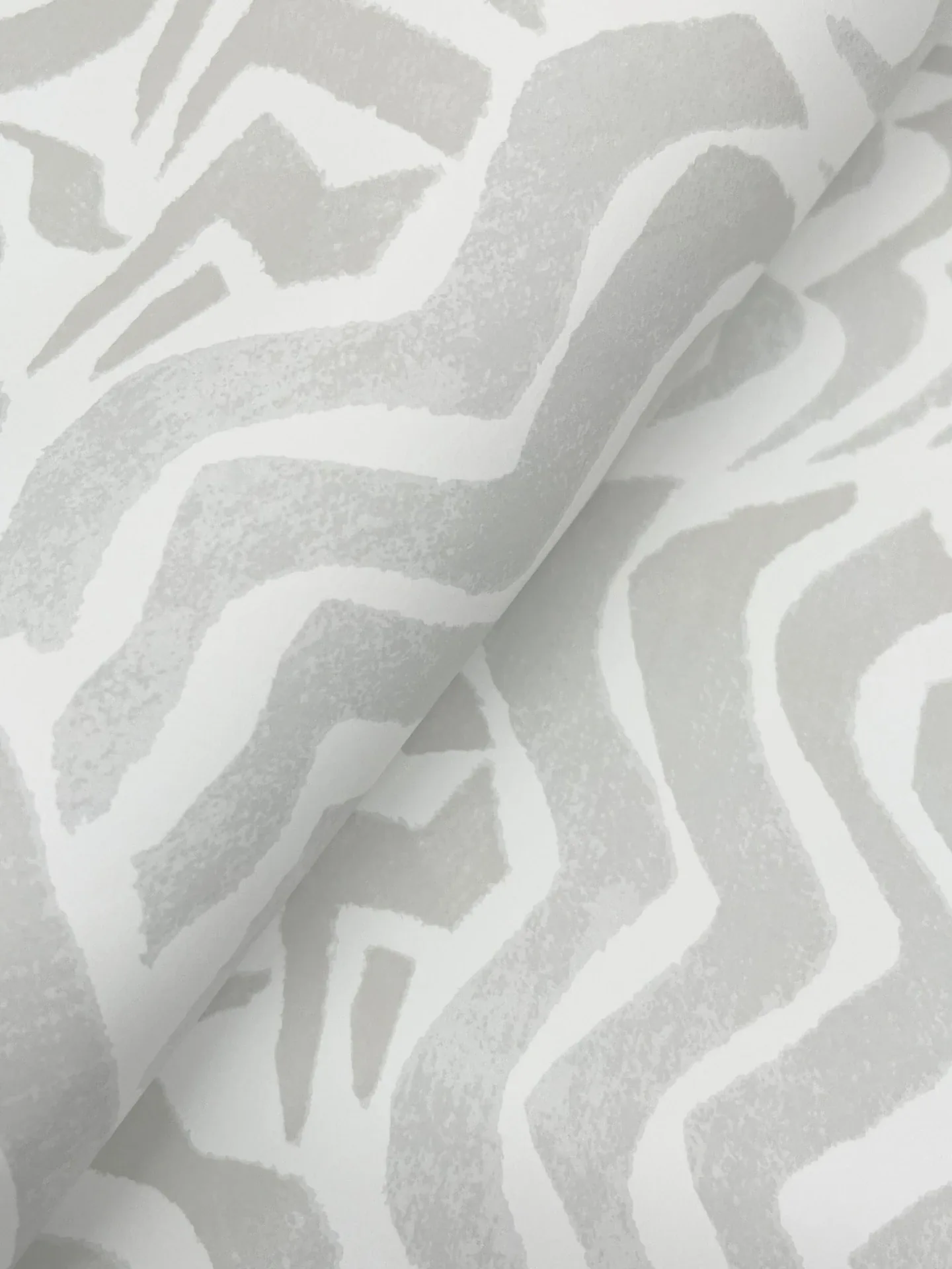 York Designer Series Zora Wave Light Grey Wallpaper - SKU LM5321