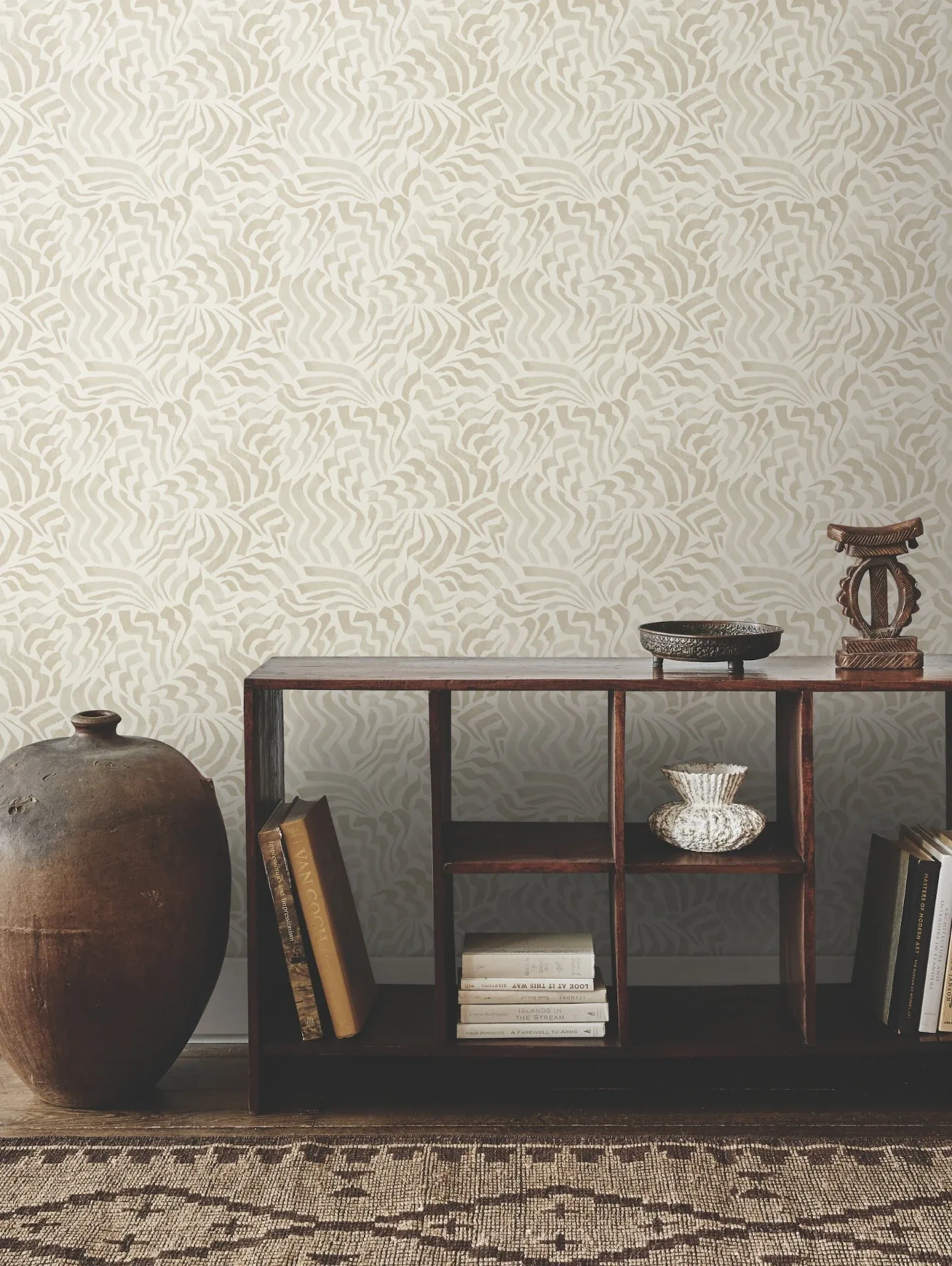 York Designer Series Zora Wave Taupe Wallpaper - SKU LM5322
