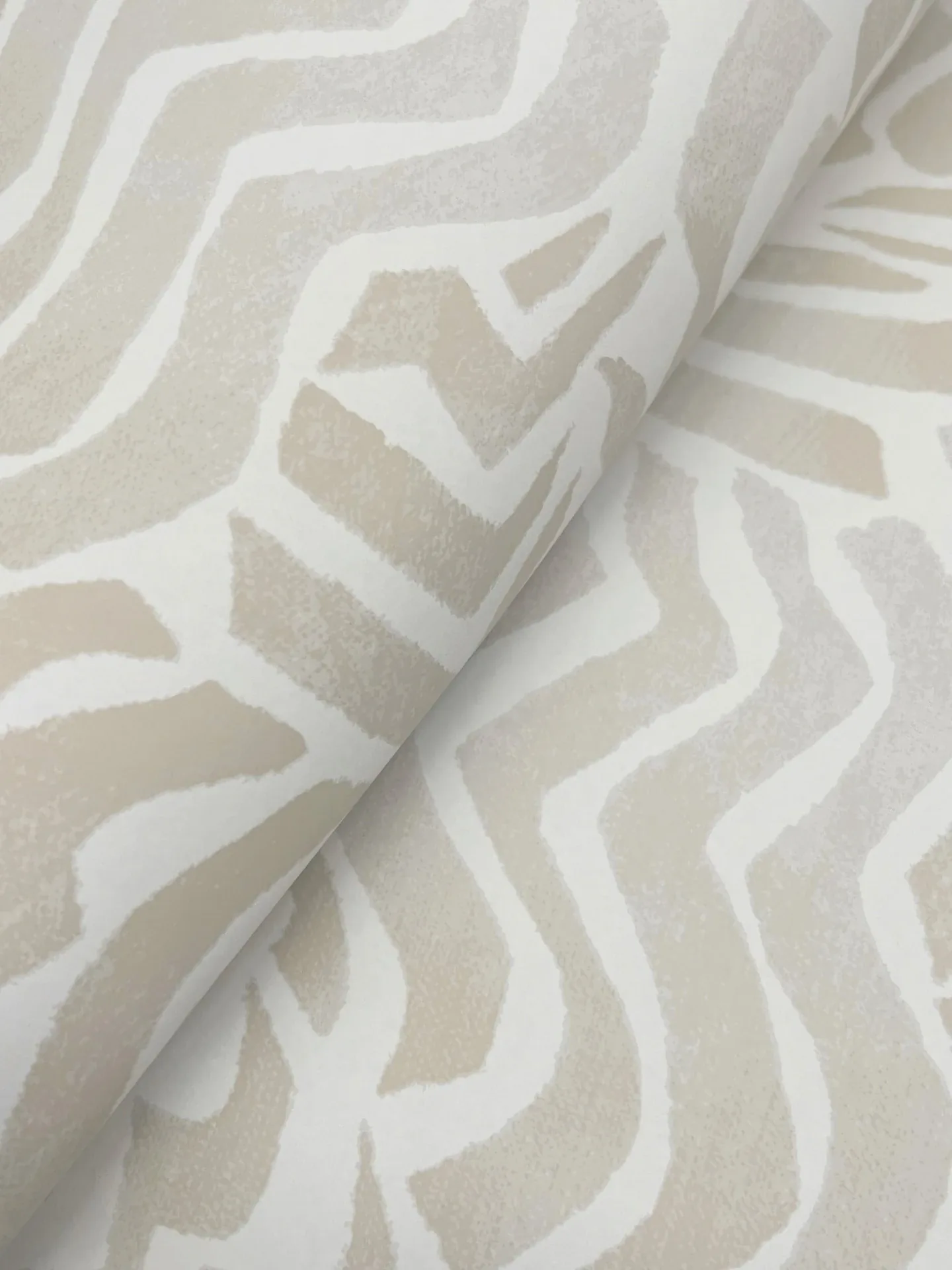 York Designer Series Zora Wave Taupe Wallpaper - SKU LM5322